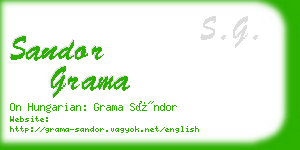 sandor grama business card